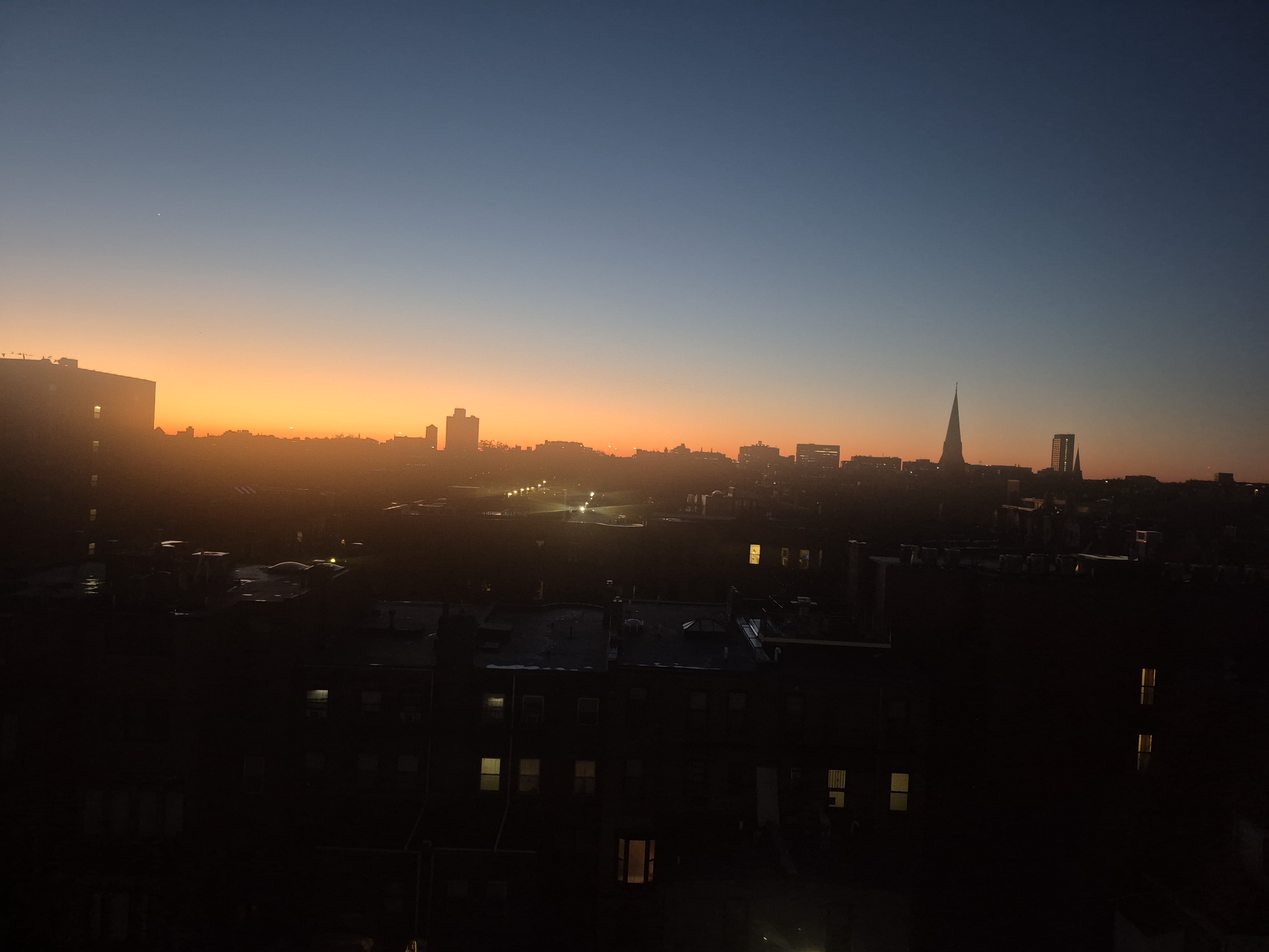 levée de soleil sur Boston